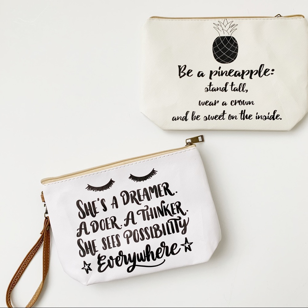 BE A PINEAPPLE, STAND TALL Vegan Wristlet - Picture 3 of 3